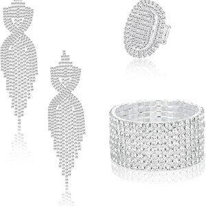 Brand New Bridal Jewelry Set Women's Rhinestone Elegant Gift